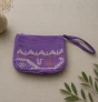 Jamdani Purple Pouch