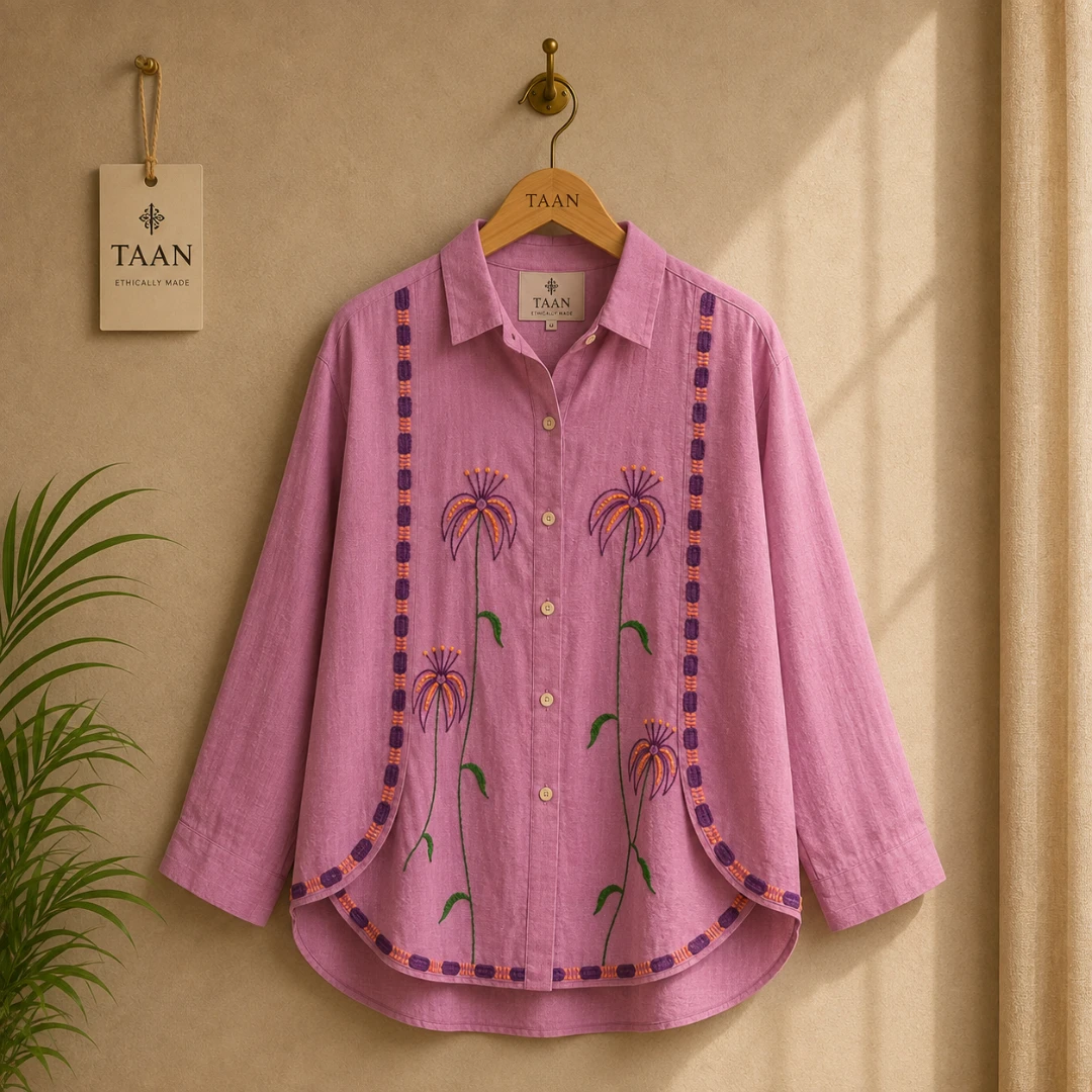 Floral Hand Stitched Shirt