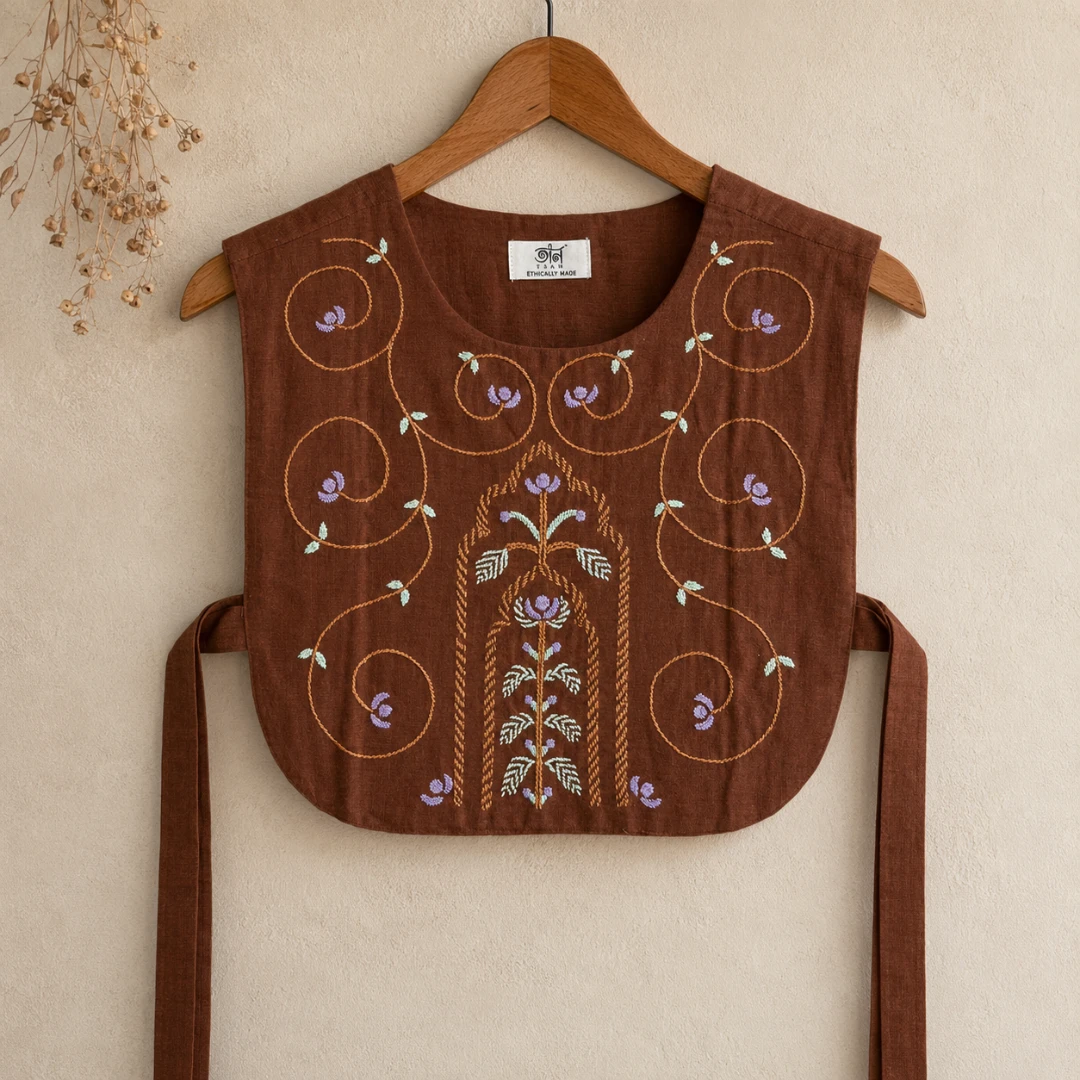 Brown Nakshi Crop Top