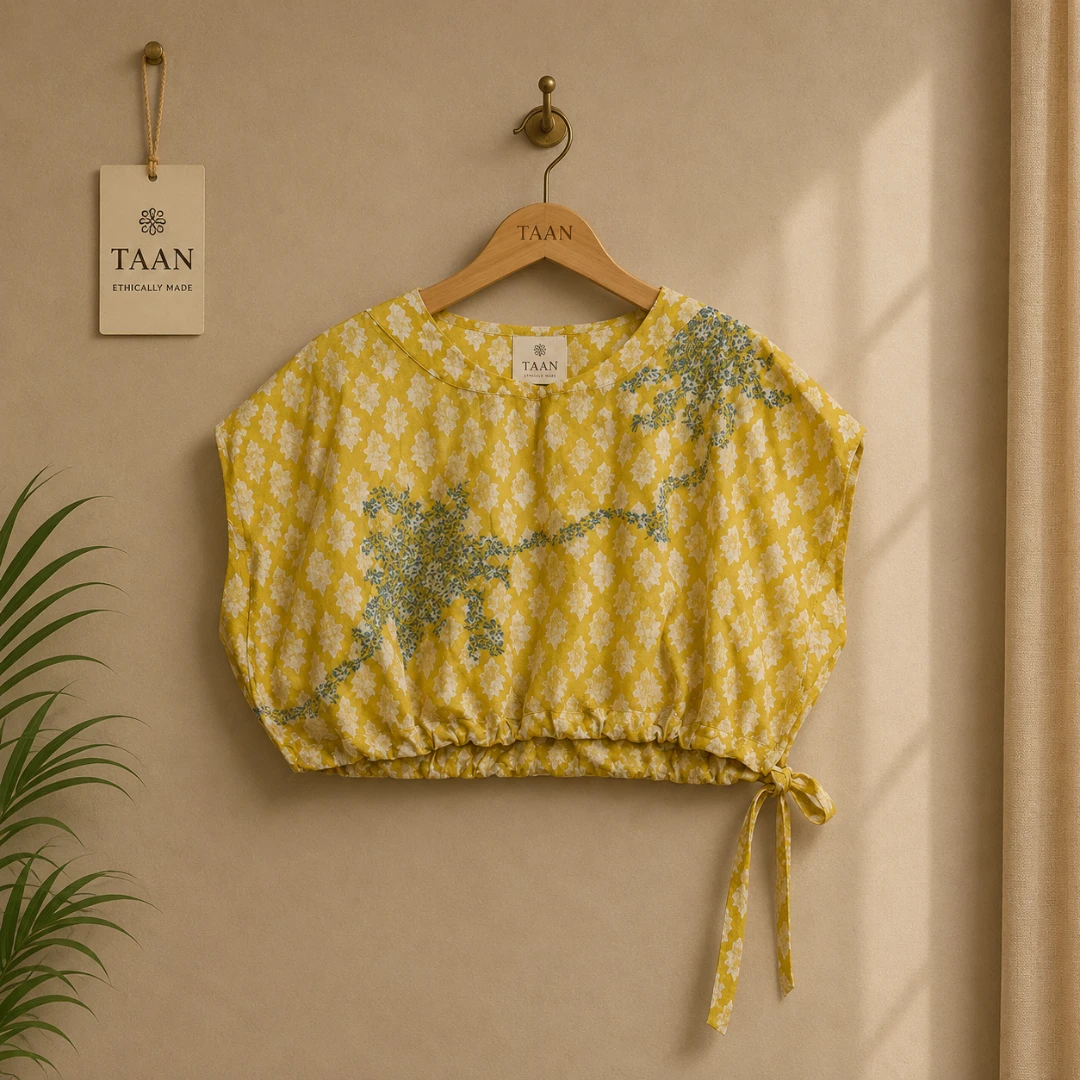Silk Hand Stitched top